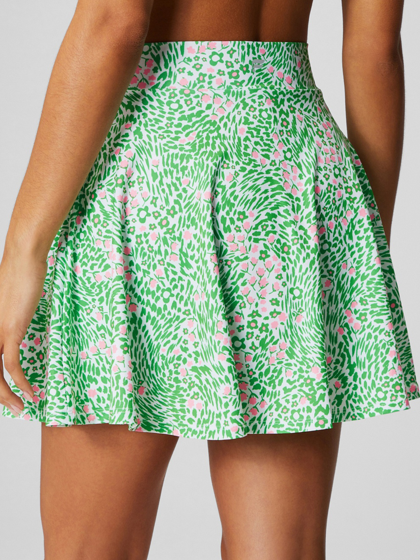 Women's High-Waisted Printed A-Line Sports Skirt