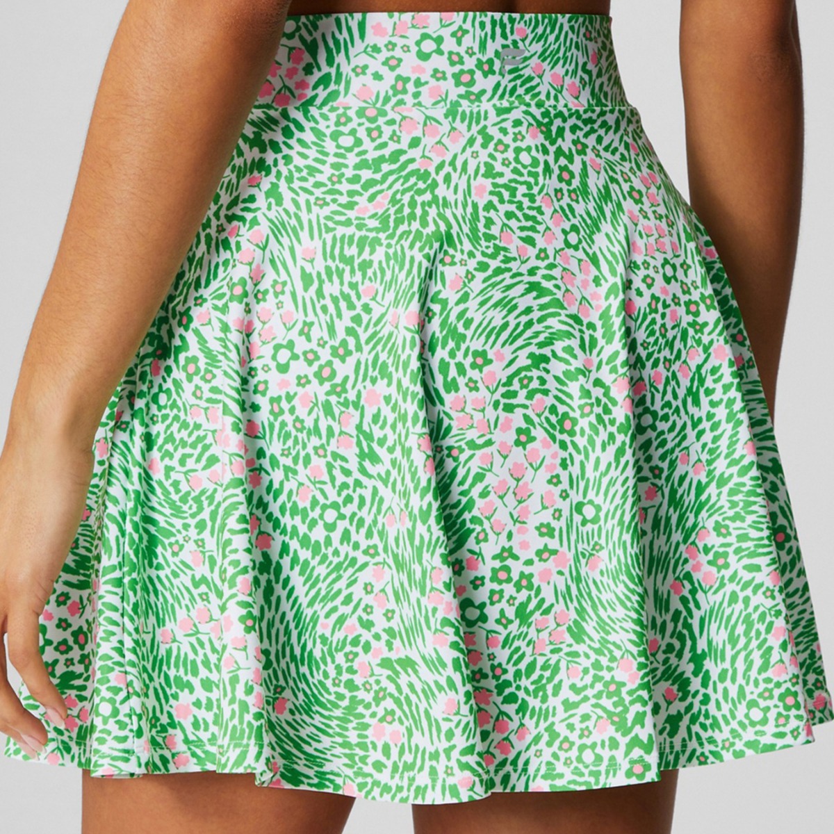 Women's High-Waisted Printed A-Line Sports Skirt