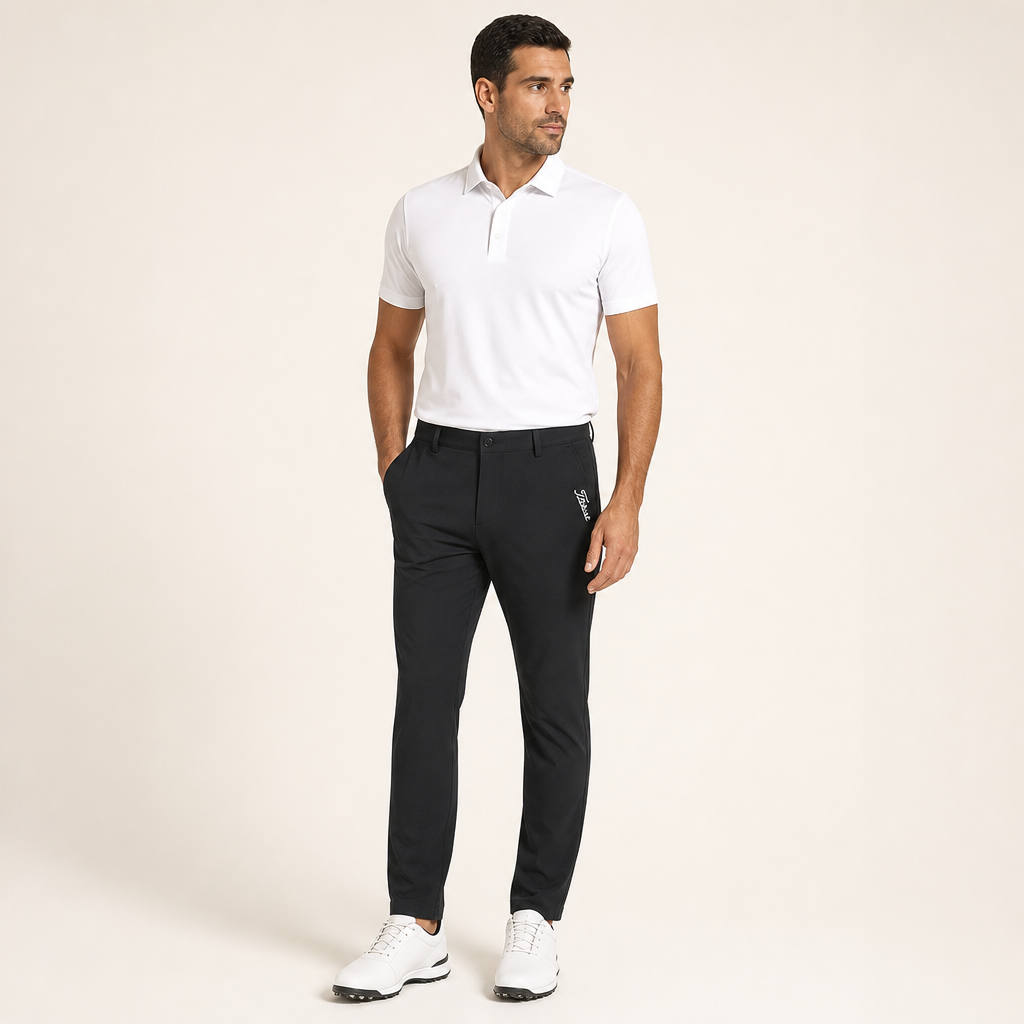 Men’s Golf Trousers with Belt Loops and Front Pockets