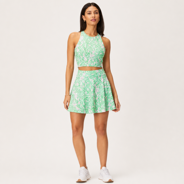Women’s High-Waisted Printed A-Line Sports Skirt